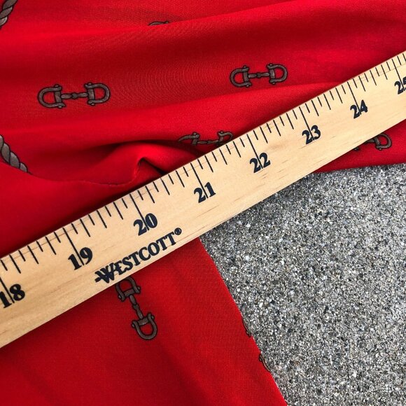 VTG LADY Blouse Top Button Shirt Women's 1X Korean Long Sleeve Red - Picture 6 of 7